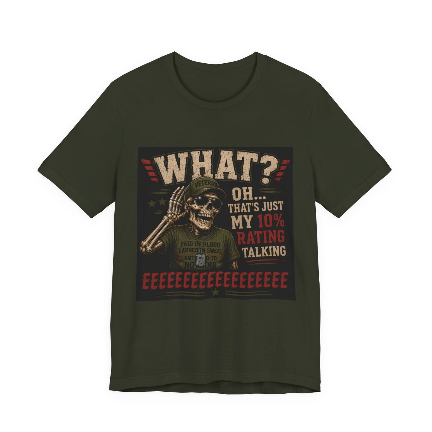 What? That’s Just My 10% Rating Talking T-Shirt | Skull Soldier Gaming Tee