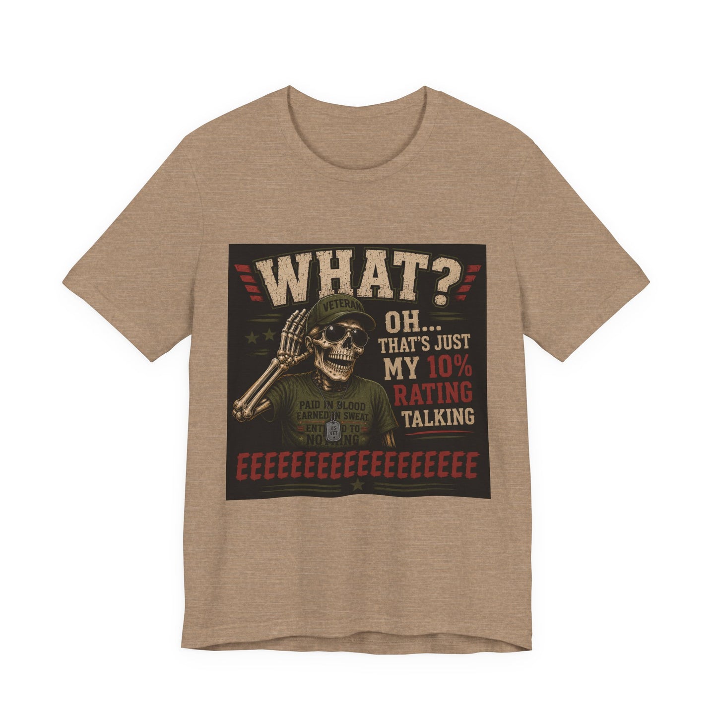 What? That’s Just My 10% Rating Talking T-Shirt | Skull Soldier Gaming Tee