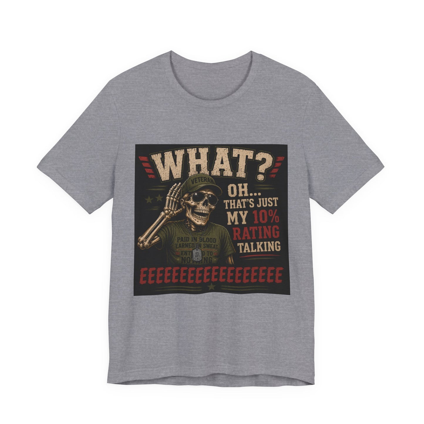 What? That’s Just My 10% Rating Talking T-Shirt | Skull Soldier Gaming Tee