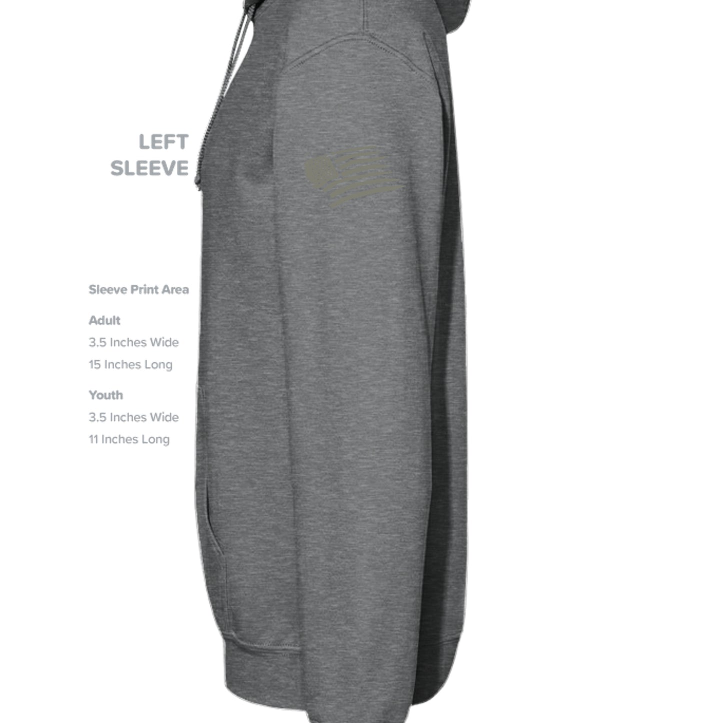 Fan Charcoal Heather - G185 - SLEEVE_LEFT
