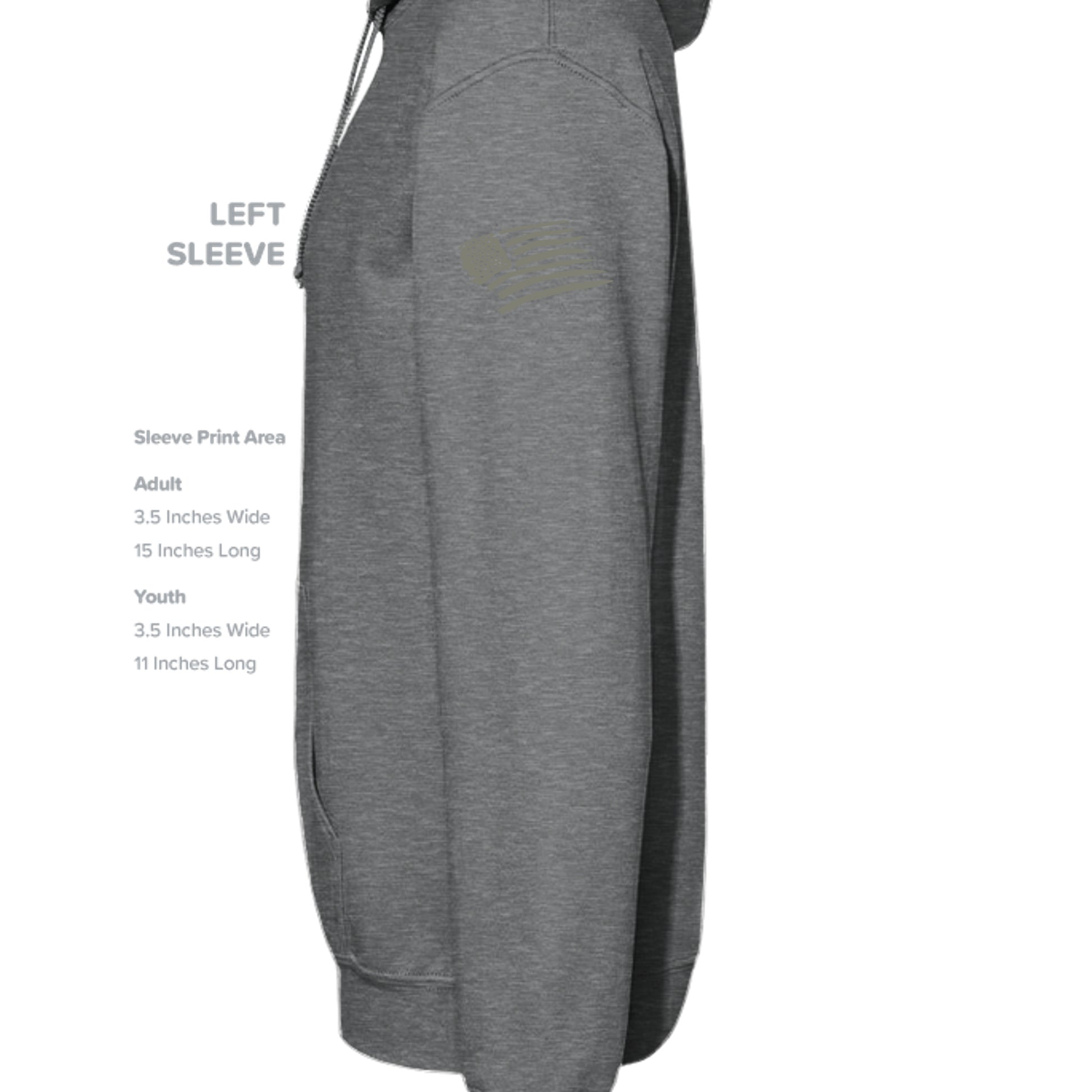 Fan Charcoal Heather - G185 - SLEEVE_LEFT