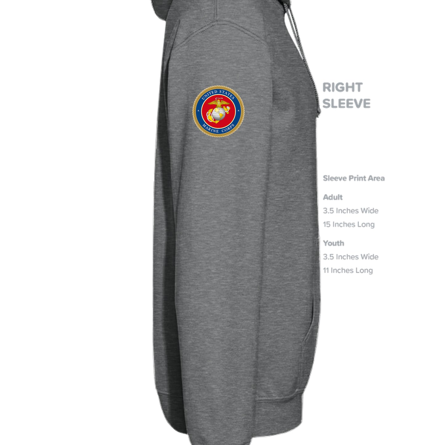 Fan Charcoal Heather - G185 - SLEEVE_RIGHT
