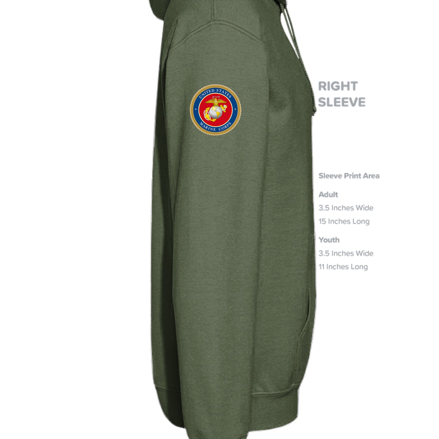 MILITARY GREEN - G185 - SLEEVE_RIGHT