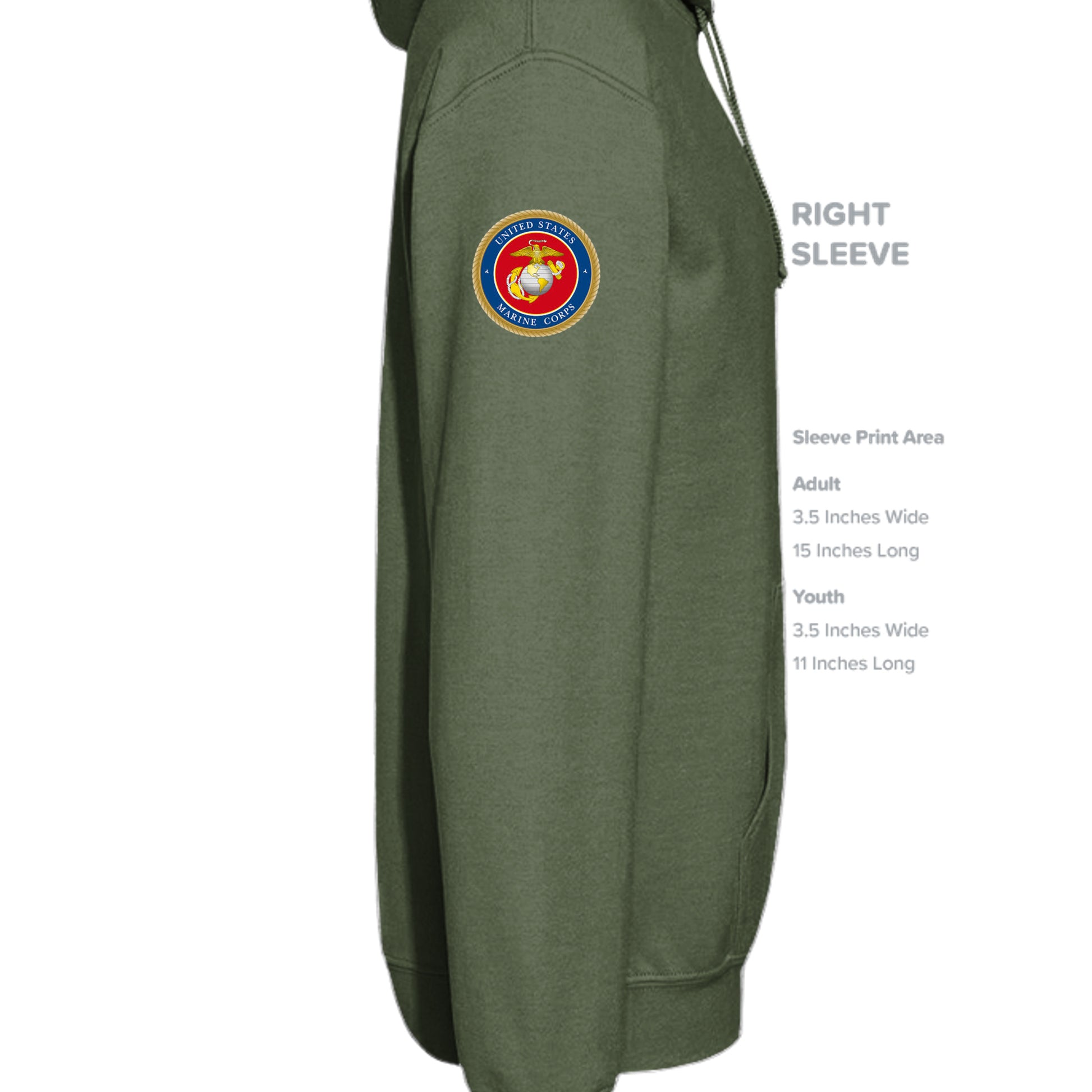 MILITARY GREEN - G185 - SLEEVE_RIGHT