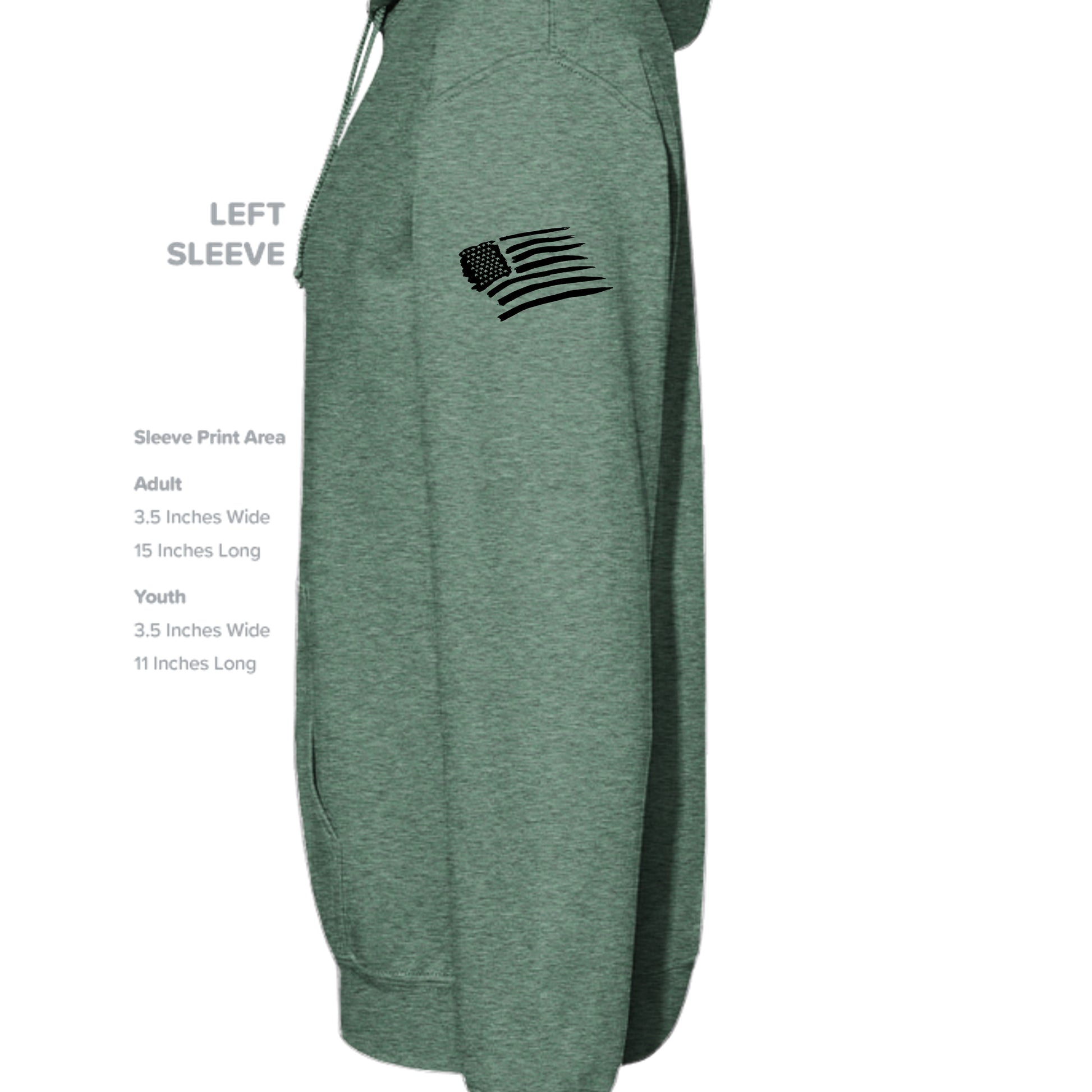 Heather Sport Dark Green - G185 - SLEEVE_LEFT