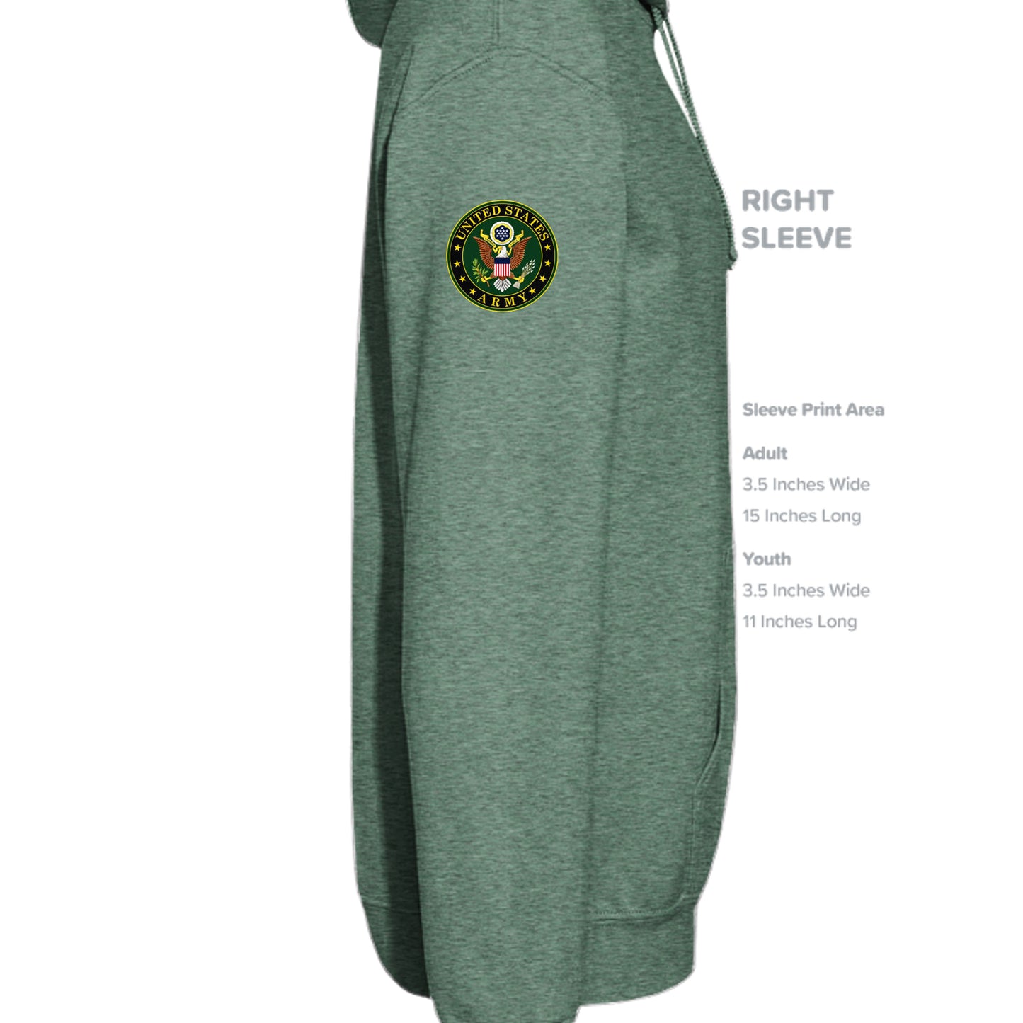 Heather Sport Dark Green - G185 - SLEEVE_RIGHT