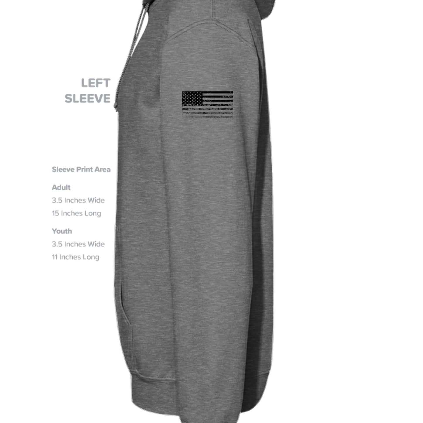 Fan Charcoal Heather - G185 - SLEEVE_LEFT