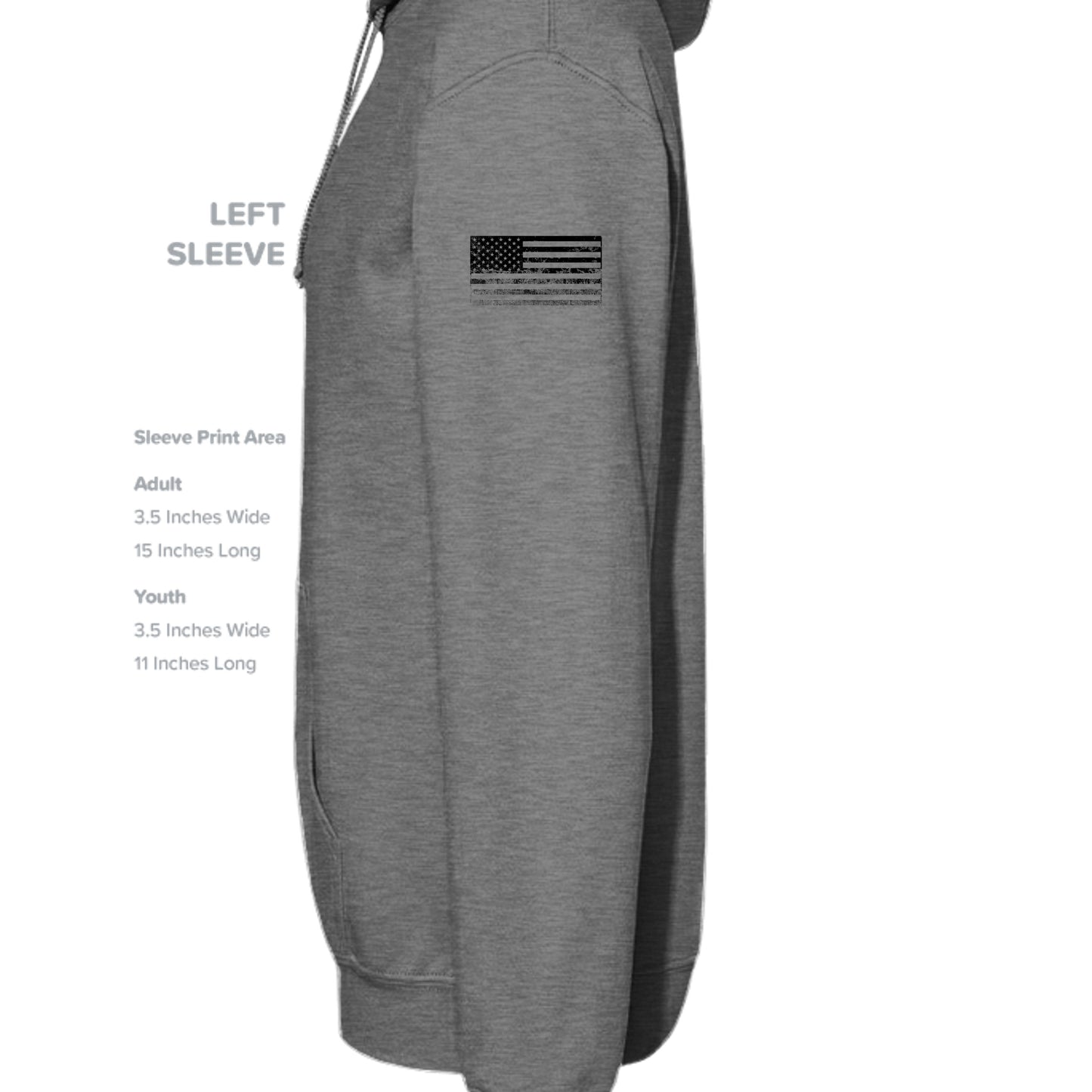 GRAPHITE HEATHER - G185 - SLEEVE_LEFT